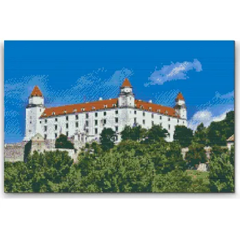 Diamantové malování Diamantové malování - Bratislavský hrad Velikost: 40x60cm, Rámování: Pouze srolované plátno, Diamanty: Kulaté