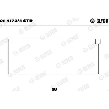 Ojnice Ojniční ložisko GLYCO 01-4173/4 STD