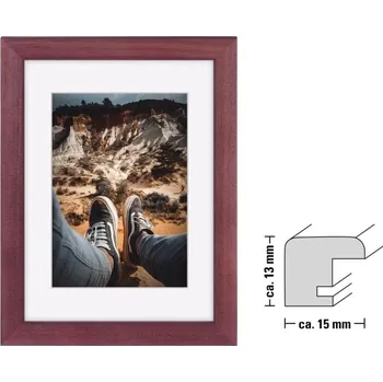 Rám na obraz HAMA Bella dřevěný rámeček 30x40cm, burgund