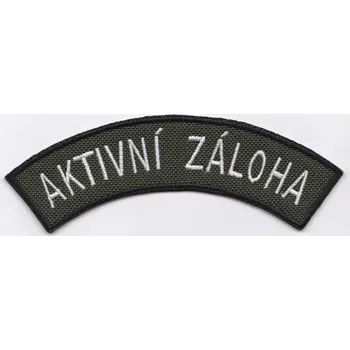 Nášivka ArmyČastolovice.cz Nášivka Domovenka- AKTIVNÍ ZÁLOHA zelená/bílá