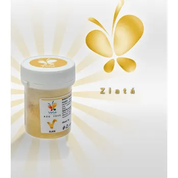 Potravinářské barvivo Barva v prášku perleťová AF, zlatá 5 g/kelímek