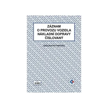 Tiskopis BALOUŠEK TISK ET212 Záznam o provozu vozidla nákladní dopravy, A4 - číslovaný- výprodej posledních 5ks