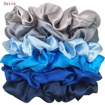 Dámské gumičky do vlasů ze saténu (balení po 6 ks - jednobarevné) Barva: PJ079-P-6PCS