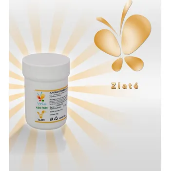 Kakaové máslo perleťové AF, zlaté 30 g/kelímek