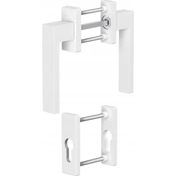 Dveřní kování Balkonové dveřní kování Medos Dublin, rozeta PZ92, RAL9016M bílá