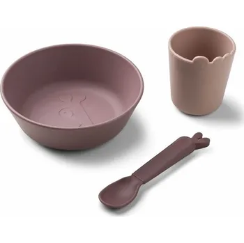 dětská jídelní sada DONE BY DEER první jídelní set KIDDISH Růžová DOPRODEJ!