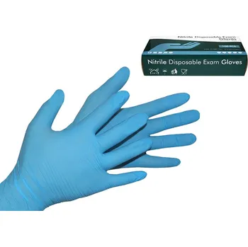 Vyšetřovací rukavice Rukavice nitril L nepudrované, 100ks, modré - 1000 ks