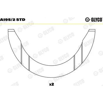 Kliková hřídel Distanční kotouč, kliková hřídel GLYCO A195/2 STD