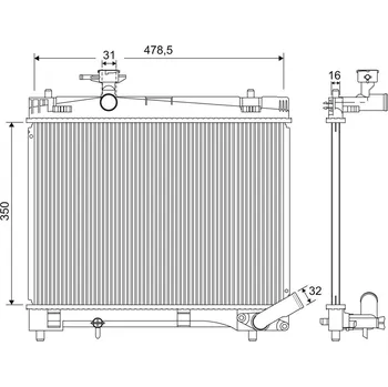 Chladič motoru Chladič, chlazení motoru VALEO 701216