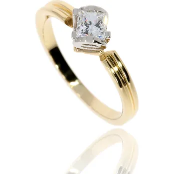 Prsten Zlatnictví Helios Zlatý prsten LOVE se zirkonem B40276