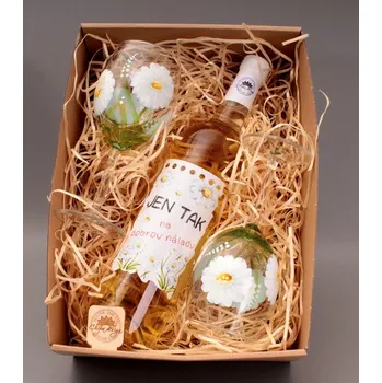 Víno Dárkový balíček - víno + 2 skleničky, Jen tak víno: Cabernet Moravia - červené suché