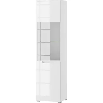 Vinotéka Casarredo Vitrína 1-dveřová SELENE 25 bílá lesk