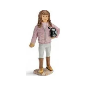 Figurka Schleich 13456 Jezdkyně v růžové bundě