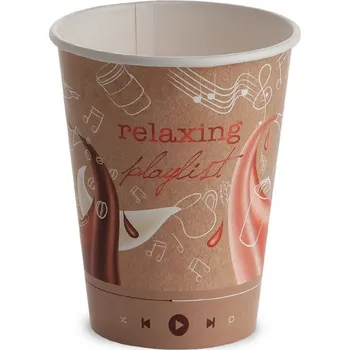 Jednorázové nádobí Pohárek papírový nápojový Playlist 355 ml 50 ks/bal
