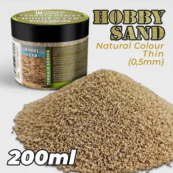 Plastikový model Thin Hobby Sand – přírodní písek s frakcí 0,5 mm (200 ml)