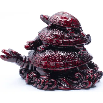 Milujeme Kameny Želvy generací - soška Feng shui - vínová 378892