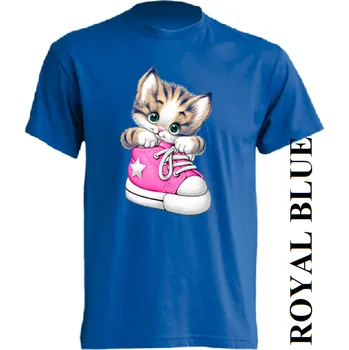 detske-levne-bavlnene-tricko-potisk-kote-bota Barva: Royal blue - královsky modrá, velikost: 116