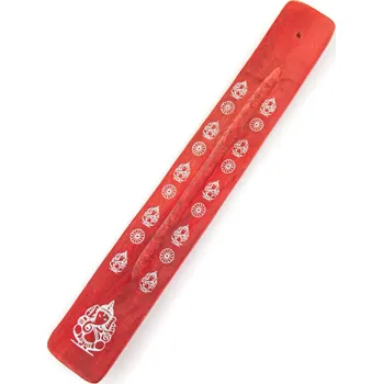 Vonná tyčinka Stojánek na vonné tyčinky - lyže Manju Ganesha červená