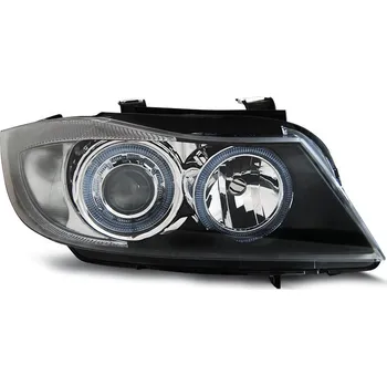 Přední světlomet TUNING-TEC Přední světla BMW E90, E91 05-08 Angel Eyes - černé H7+H7