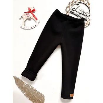 Dívčí legíny Zuzi handmade Zateplené legíny černé 68 černá