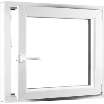 Okno SKLADOVÁ-OKNA.cz Jednokřídlé plastové okno REHAU Smartline+, otvíravo-sklopné pravé - 800 x 800 mm Bílá