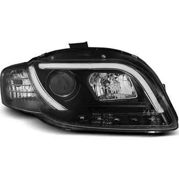 Přední světlomet TUNING-TEC Přední světla Audi A4 B7 04-08 - černé LED TUBE LIGHTS