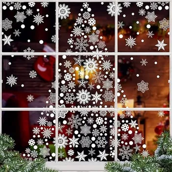 Vánoční dekorace Vánoční samolepky na okna - 259 ks sněhové vločky