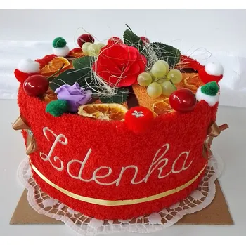 Veratex Textilní dort s výšívkou jména OSUŠKA 70x140cm výběr ze 21 barev