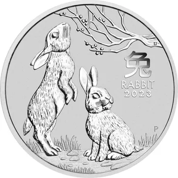 Perth Mint Stříbrná investiční mince Rok Králíka 1/2 Oz | Lunar III | 2023 | 15,55 g