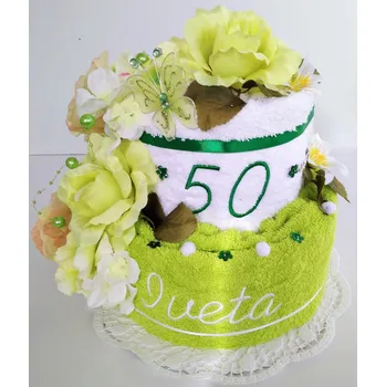 Ručník Veratex Textilní dort se jménem dvoupatrový 8