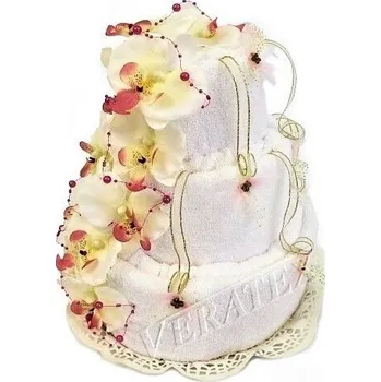 Veratex Textilní dort třípatrový (bílý)