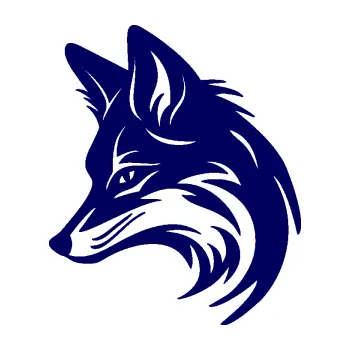 Samolepící dekorace SAMOLEPKA Liška 005 levá hlava (23 - tmavě modrá) NA AUTO, NÁLEPKA, FÓLIE, POLEP, TUNING, VLASTNÍ TEXT, TISK, AUTOSAMOLEPKY.cz, POLEPY, OBRÁZEK, LOGO, SAMOLEPKY