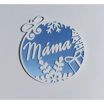 Vánoční dekorace Vánoční baňka 4 - plastová dekorace - Růžová