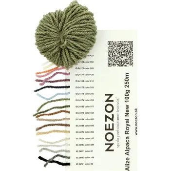 Příze Vzorník vln Alize Alpaca Royal New