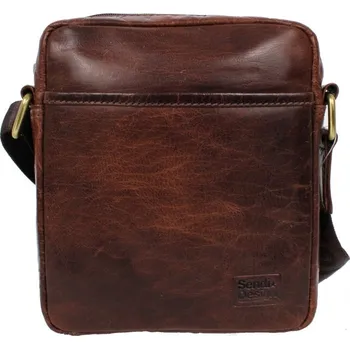 Sendi Design Pánská kožená taška přes rameno Andreas hnědá