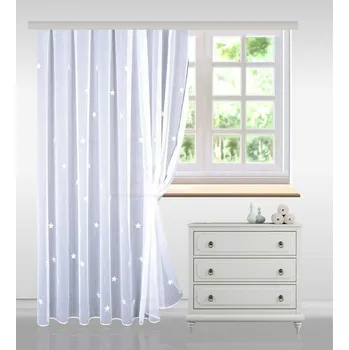 Záclona Forbyt 421003 hvězdičky bílé