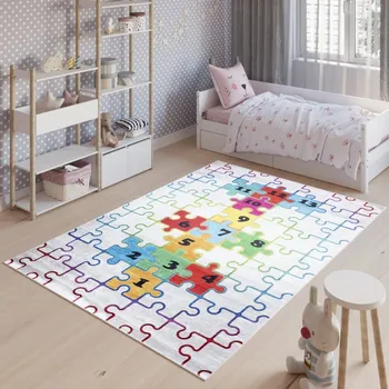 Koberec Dětský koberec s barevným motivem puzzle Šířka: 80 cm | Délka: 150 cm