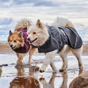 Obleček pro psa HURTTA Obleček pro psy Mudventure Coat ECO, ostružinová Velikost: 35