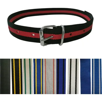 krční řemen, přezka se zajištěním, 110 cm černý se žlutými pruhy