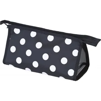 Kosmetická taška etue černá - bílá kolečka