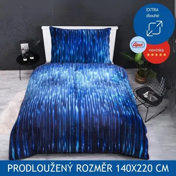 Povlečení Apex® model MICRODREAM Prodloužené povlečení Mikroplyš Flanel - Déšť
