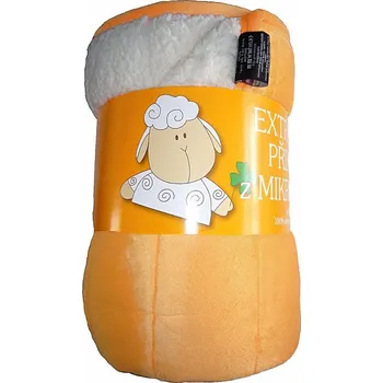 deka SVITAP deka z mikrovlákna EXTRA MĚKKÁ OVEČKA prošev oranžová světlá oranžová 150x200