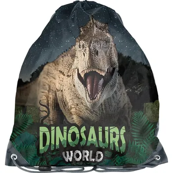 Školní sáček PASO Sáček na obuv Dinosaur zelený