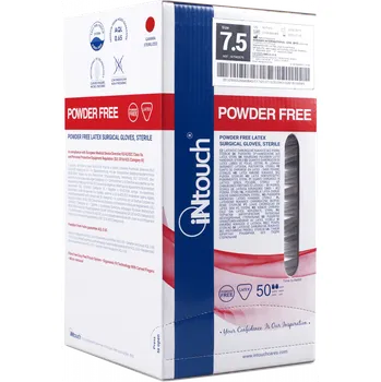 Zdravotnický materiál Sterilní chirurgické latexové rukavice Mercator iNtouch 2 ks 8,0