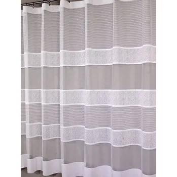 Záclona Žakárová záclona metráž Line white 17418: výška 250cm