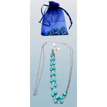 Pouzdro na brýle Dárkové balení šnůrka na brýle s tyrkenitem a chir.ocelí