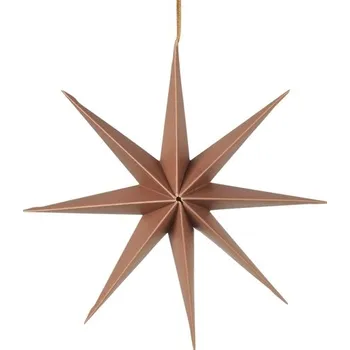 Vánoční dekorace Vánoční hvězda na zavěšení P.50 cm, hnědá