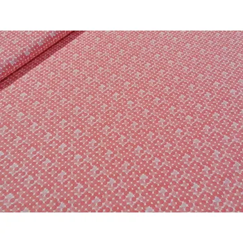 BYTEMA Bavlněná látka kolečka starorůžová šíře 150 cm