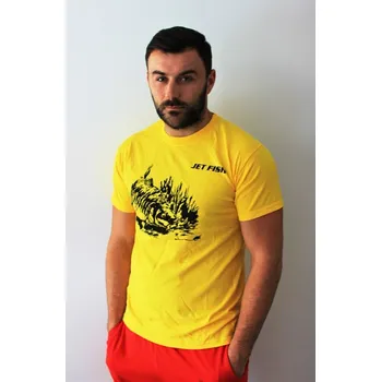 Rybářské oblečení Triko Jet Fish kapr žluté : vel. 3XL