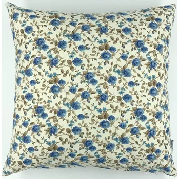 Dekorativní polštářek BYTEMA Dekorační povlak LAURA květ malý modrý 45x45 cm